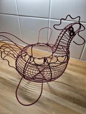 VINTAGE RED WIRE CHICKEN HEN