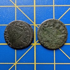 1660-1666 Lot of 2 Solidus Polish-Lithuanian Commonwealth Coins