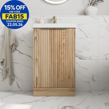 Fluted 500mm bathroom vanity - bathroom,