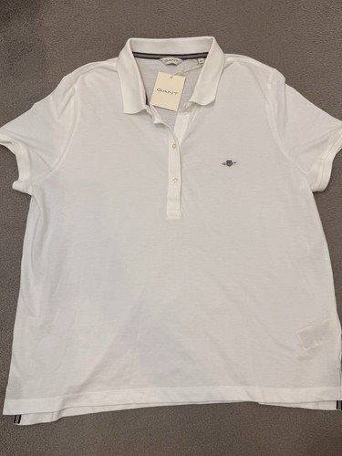 Gant white cotton polo shirt - gant,