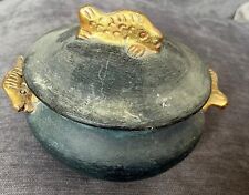 Japanese Style Small Pot – Antique Ceramic – Koi Design – Good Condition