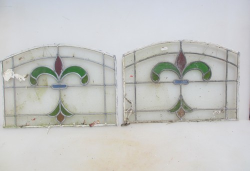 Antique stained glass window - glass,