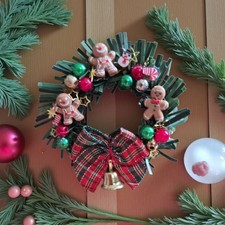 12th Scale Christmas Wreath Dolls House Miniature Hand Made UK