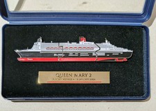 LARGE QM2 MAIDEN Voyage 12 Jan 2004 RMS QUEEN MARY 2 Cunard Pin Badge 
