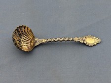 ANTIQUE VICTORIAN STERLING SILVER GILT SIFTER SPOON. LONDON 1856 FRANCIS HIGGINS