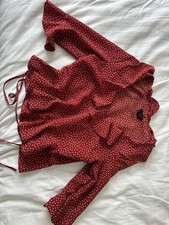 Top Shop Red Polka Dot Shirt