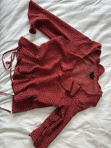 Top shop red polka - polka, dot