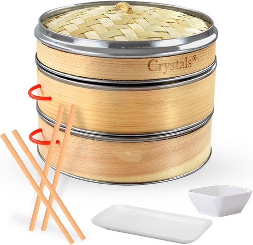 Crystals bamboo steamer basket - crystals,