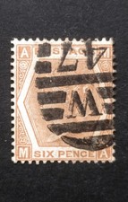 Queen victoria 124 pl 12 - queen, 6d