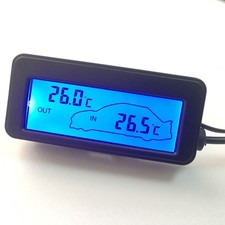 Gauge Meter Digital LCD Gauge Meter Inside Outside Temperature LCD Display