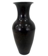 Black Metal Baluster-Shaped Vase