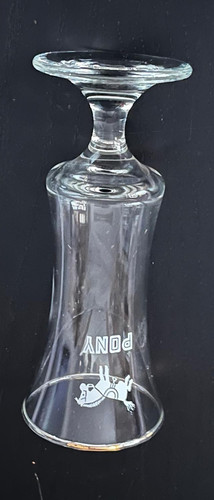 Pony footed clear glass - clear, shot