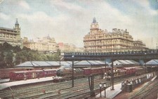 Waverley Station Edinburgh Vintage Postcard Railway Locomotive Publishing