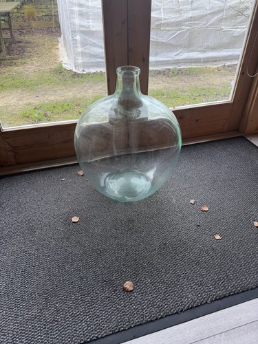 Vintage glass demijohn jar - vintage,