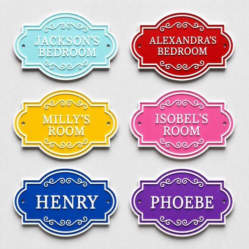Personalised kids name door - kids,