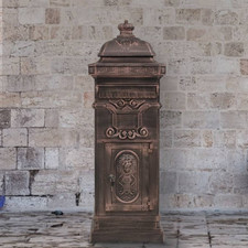 Pillar Letterbox Bronze Cast