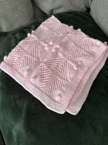 Hand made knitted baby - made, pink