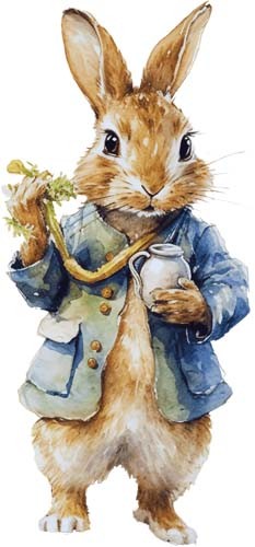 Watercolour peter rabbit wall - watercolour,