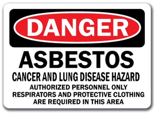 Danger sign asbestos - -, disease