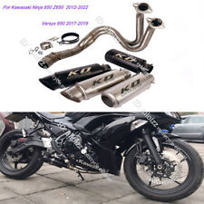 For Kawasaki Ninja 650 Z650 ER6N Complete Exhaust System Front Pipe Muffler Tip