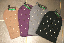 Chrome Skull Studded Stud Knitted Slouch Beanie Gothic Hat Adults Winter Ski Cap