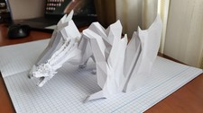 3d Dragon Sculpture Low Poly