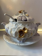 Capodimonte soup tureen set - soup,