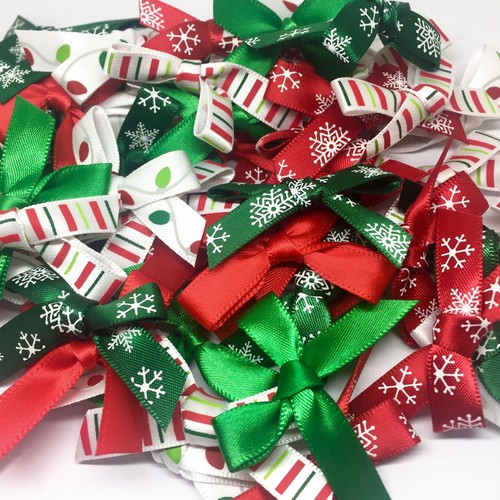 Christmas bows craft card - christmas,