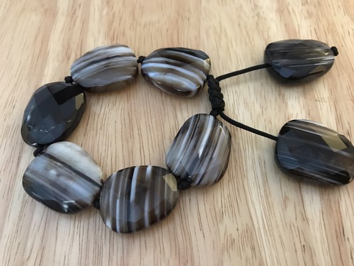 Lola rose black stripe agate - rose,