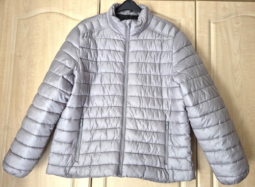 Easy light grey puffa jacket - grey,