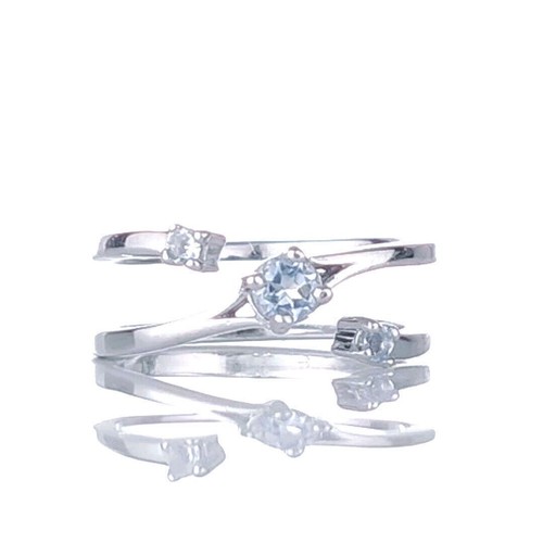 Aquamarine ring sterling - aquamarine,