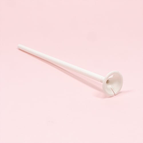 White balloon stick with - balloon,