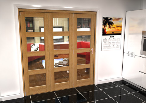 Internal bifold doors oak - internal,