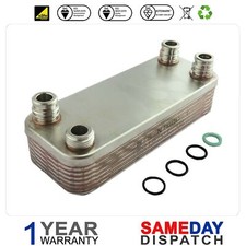 VAILLANT TURBOMAX PLUS 824E VUW 242/2-5 R1 R2 R3 DHW HEAT EXCHANGER 189mm 065099