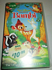 Bambi - Walt Disney The Original Animated Classic VHS Videotape 'U' Certificate