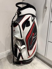 Powakaddy PVC Deluxe Cart Trolley Bag / 14 Way / White Black Red / Strap + Hood