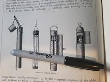 1882 Deep Sea Thermometers Drawings antique print