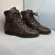 Russell And Bromley Soft Leather Brown Ankle Boots Size 40 / 6.5 (revive)