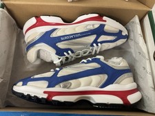 UK 8 Lacoste Mens L003 2K24 Trainers White Red Blue Sneakers Casual Shoes