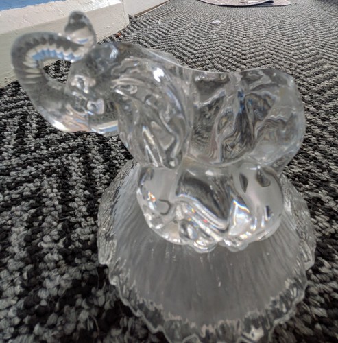 Glass elephant ornament - glass,