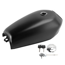 Black Cafe Racer Gas Tank Motorcycle Fuel Retro Classic For Bobber Scrambler