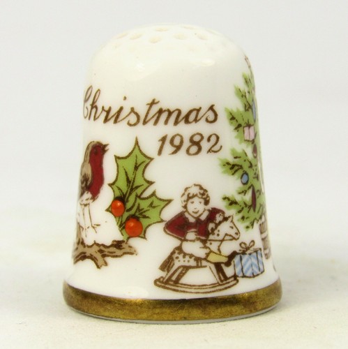 Caverswall thimble christmas - thimble, 'christmas