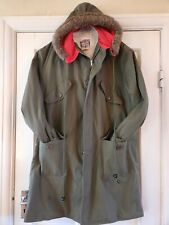 Vintage Military Style 60s 70s Snorkel Parka Green