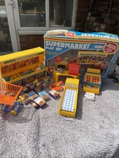 Vintage Supermarket Playset , Till ,conveyer Belt / Money / Trolly / Play Food