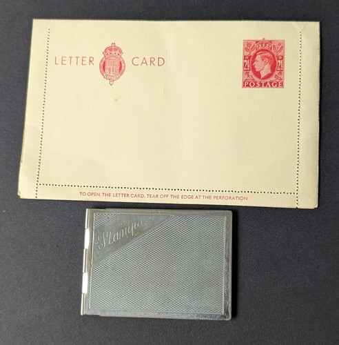 Vintage silver tone - stamp, book