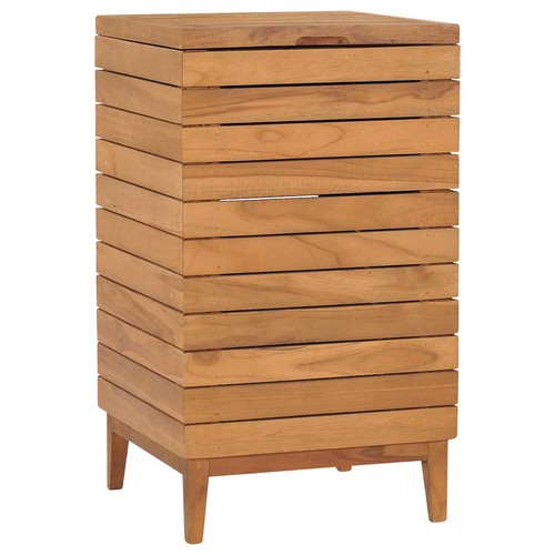 Solid teak wood laundry basket - solid,