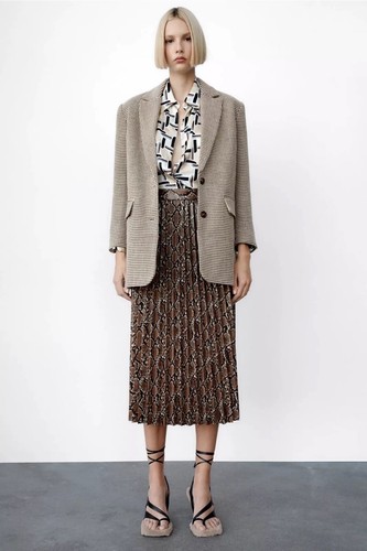 Zara women brown snake - zara, print