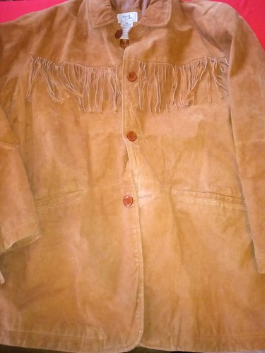 Suede fringed leather - suede, jacket