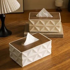 Wooden Desktop Tissue Holder