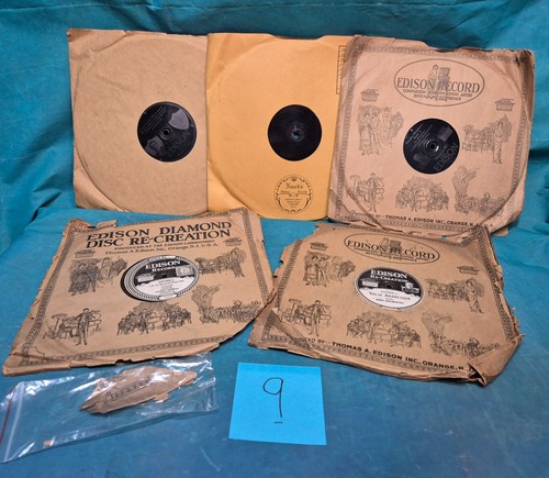 Edison diamond disc records - edison,